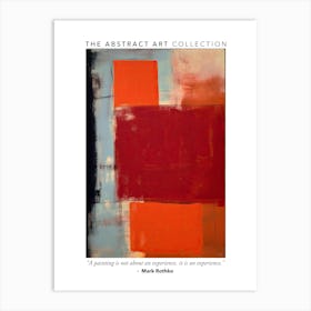 Red Tones Abstract Rothko Quote 2 Exhibition Poster Art Print