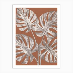 Monstera Leaves 5 Art Print