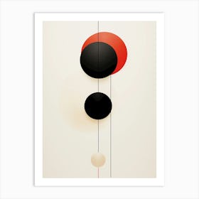 Black And Red Circles Art Print