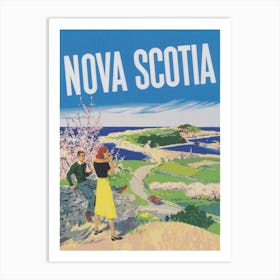 Nova Scotia Canada Vintage Travel Poster Art Print