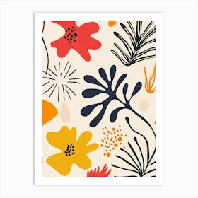 Abstract Floral Pattern 6 Art Print