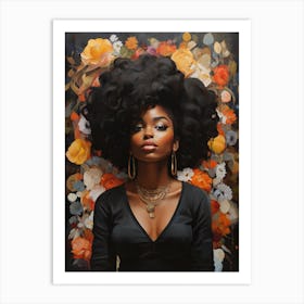 Afro Girl Art Print