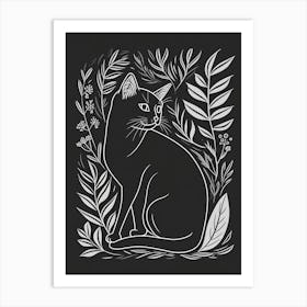 Birman Cat Minimalist Illustration 1 Art Print