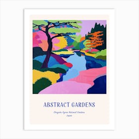 Colourful Gardens Shinjuku Gyoen National Gardens Japan 1 Blue Poster Art Print