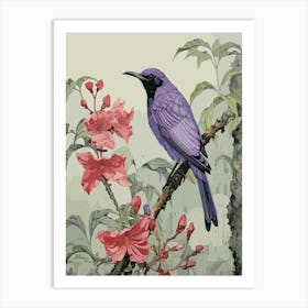 Purple Kingfisher Art Print