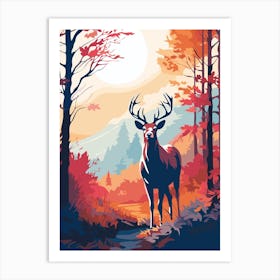 Deer In The Forest Art Print