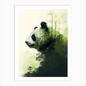 Panda Bear In The Forest 2 Art Print