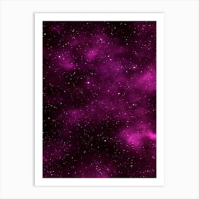 Purple Space Background Art Print