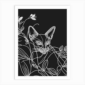 Abyssinian Cat Minimalist Illustration 3 Art Print