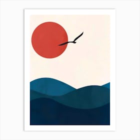 Seagull In The Sky Art Print