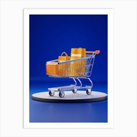 Create Shopping Cart And E Commerce Suite In A Thoroughly Modern Design Featuring Chrome Accents S (1) Art Print