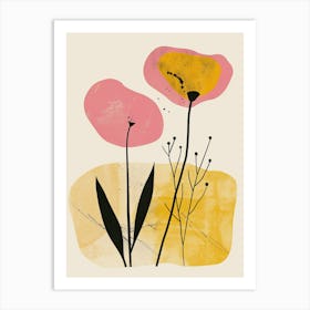 Palermo Flower Market Boho Minimalist Style 1 Art Print