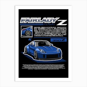 Fairlady Z Blue Art Print