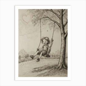 Swinging Girl 2 Art Print