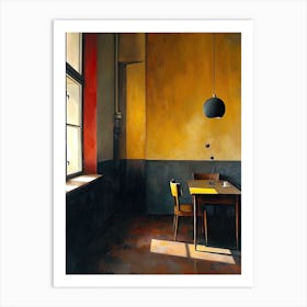 Room With Yellow Walls, Sweden Minimalism Art Print