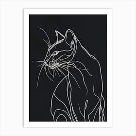 Laperm Cat Minimalist Illustration 3 Art Print