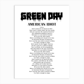 American Idiot 1 Art Print