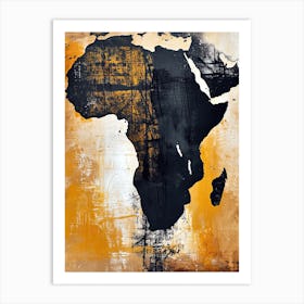 The Africa, Map Minimalism Art Print