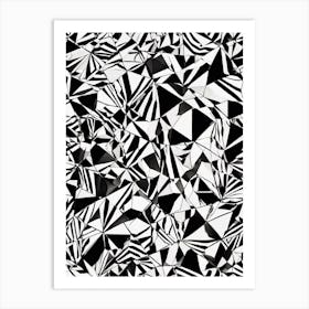 Abstract Black And White Pattern Art Print