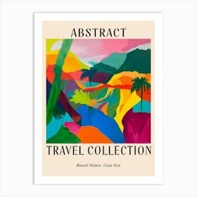 Abstract Travel Collection Poster Manuel Antonio Costa Rica 1 Art Print