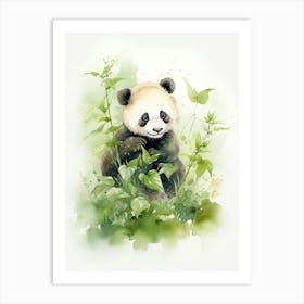 Panda Art Drawing Watercolour 4 Art Print