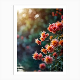 Dahlia Flowers Art Print