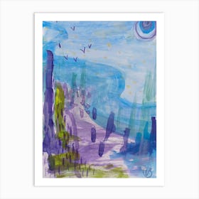 The Blue River Art Print