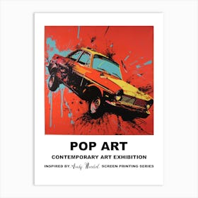 Car Crash Pop Art 1 Art Print