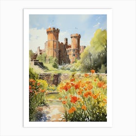 Sissinghurst Castle Garden Uk Watercolour 2 Art Print