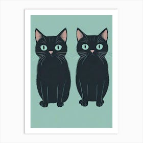 Two Cats Arts Prints (1) Art Print