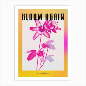 Hot Pink Passionflower Poster Art Print