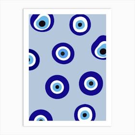 Blue eye Pattern Art Print