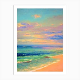 Tanjung Aru Beach Kota Kinabalu Malaysia Monet Style Art Print