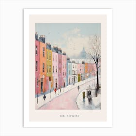 Dreamy Winter Painting Poster Dublin Ireland 4 Art Print