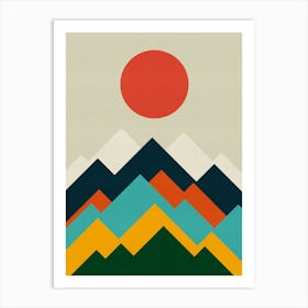 Geometric landscape 2 Art Print