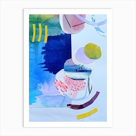 Abstract Collage Painting Funky Art Print