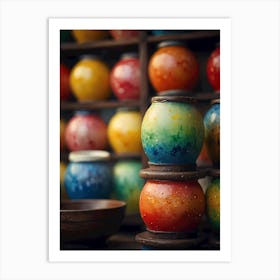 Colorful Jars 1 Art Print