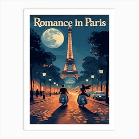 Romance In Paris Art Print