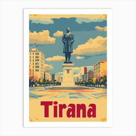 Aihrgdesign A Vintage Travel Poster Of Tirana Art Print