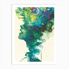 Abstract Of A Woman'S Head 6 Art Print