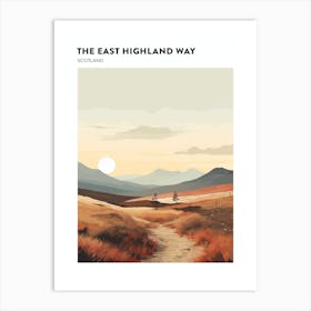 The East Highland Way Scotland 3 Hiking Trail Landscape Poster Art Print