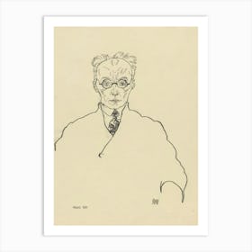 Portrait Of The Writer Franz Blei, Egon Schiele Art Print