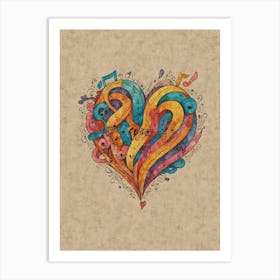 Heart Of Music 7 Art Print