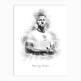 Harry Kane Sketch Art Print