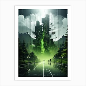 Futuristic City 1 Art Print