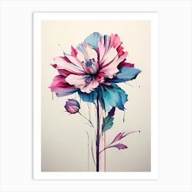 Abstract Flower Painting 8 Art Print