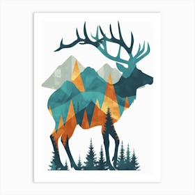 Elk Canvas Print Art Print