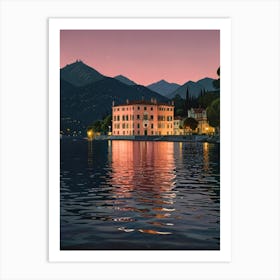 Lake Como At Dusk Art Print