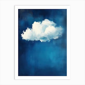 Cloud Wall Art Painting Dark Blue Sky Print Art Print