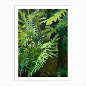 Polypodium Fern Cézanne Style Art Print